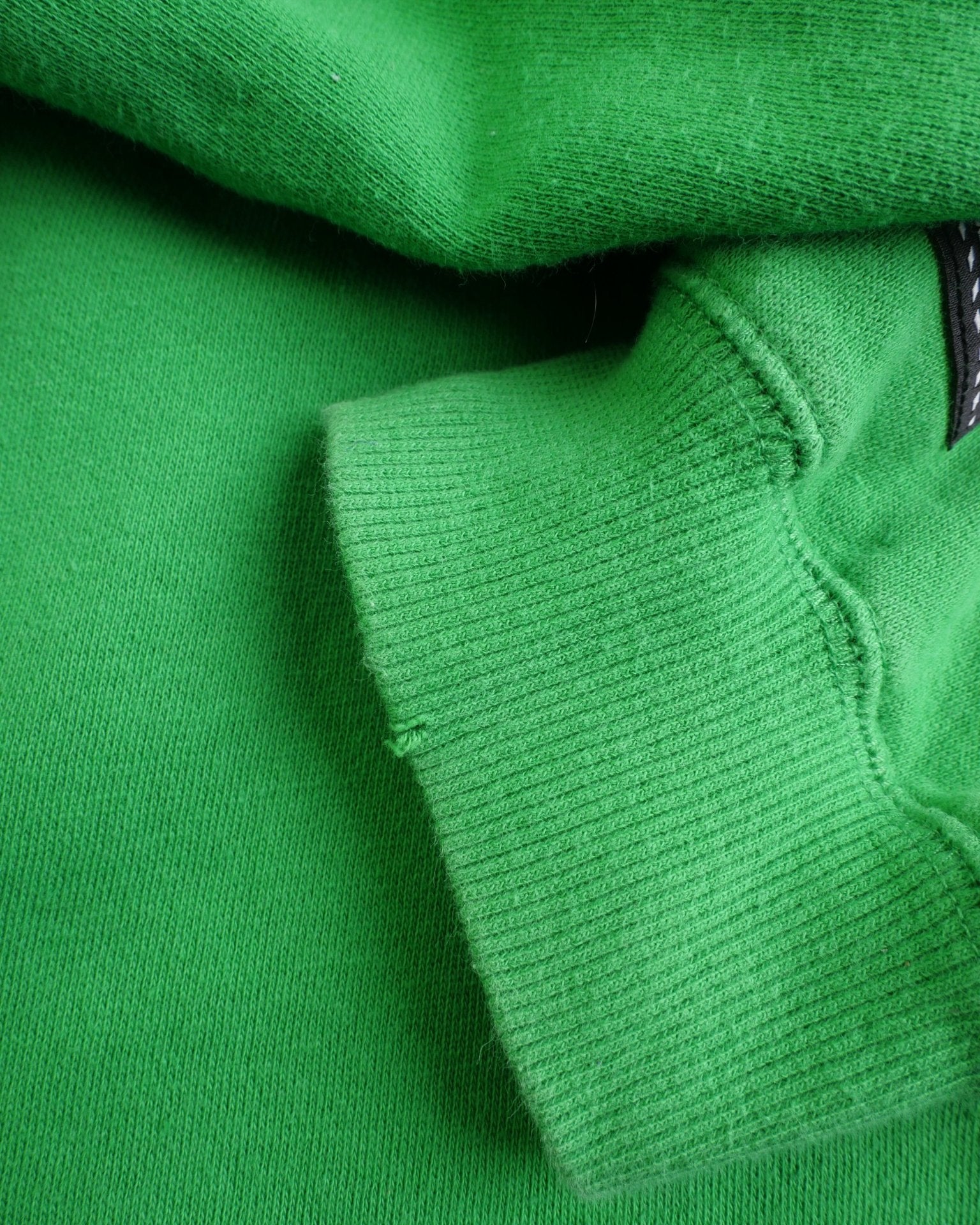 embroidered Big Logo green Full Zip Hoodie - Peeces