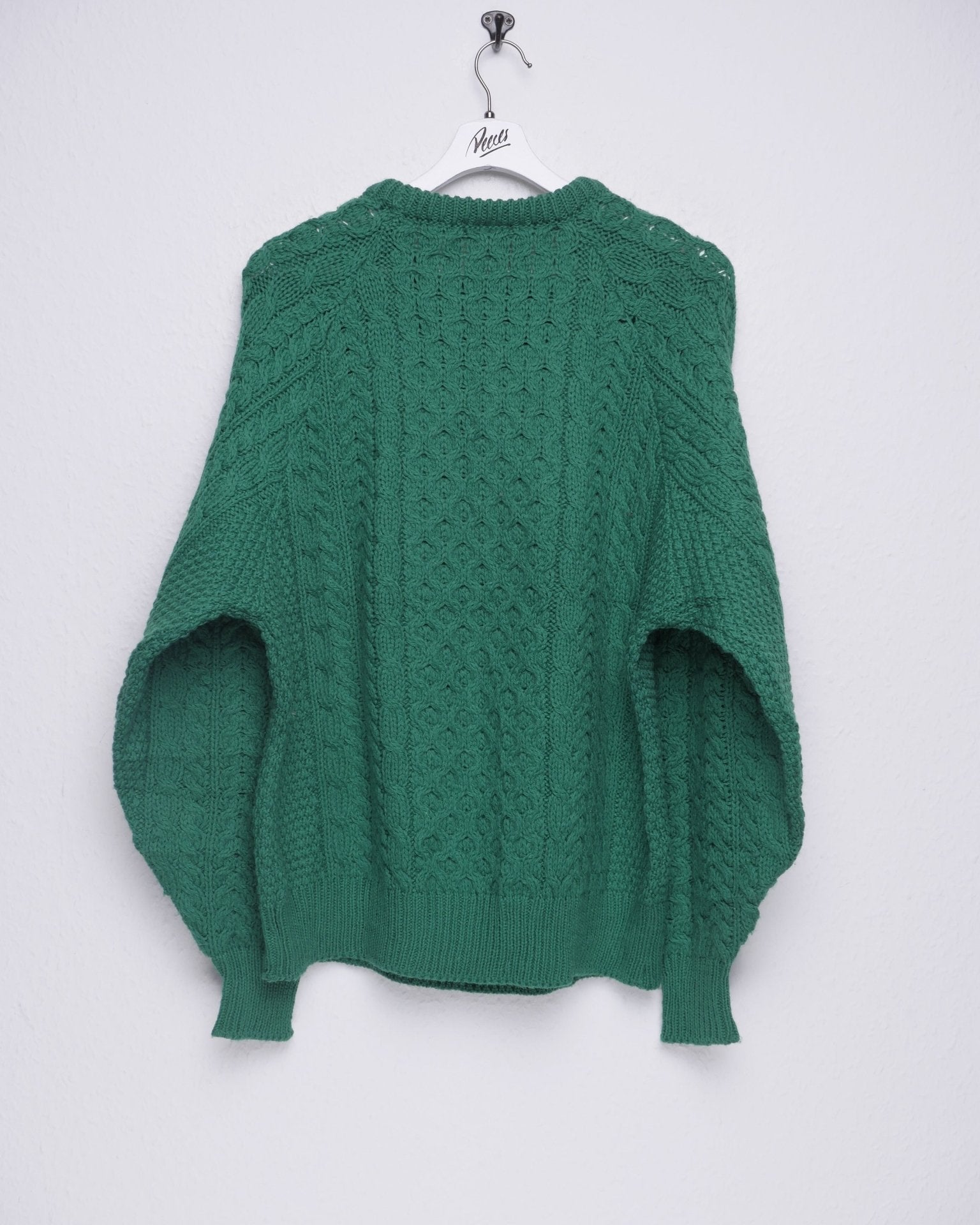knitted green wool Sweater - Peeces