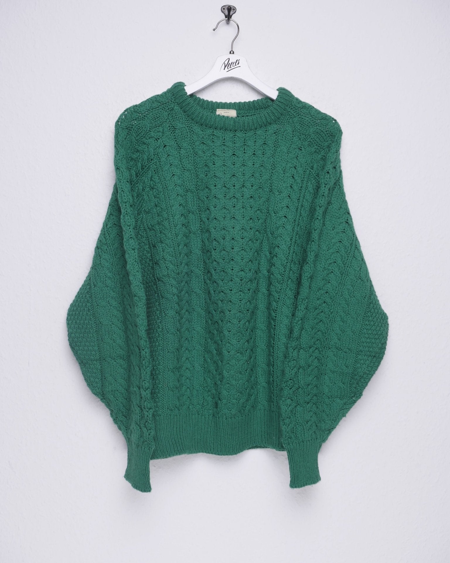 knitted green wool Sweater - Peeces