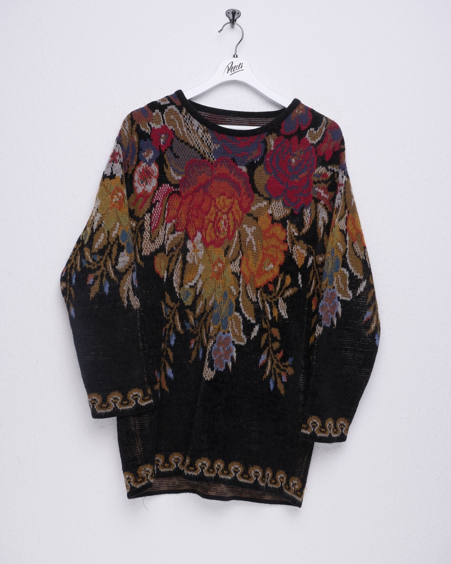 knitted multicolored patterned Vintage Sweater - Peeces
