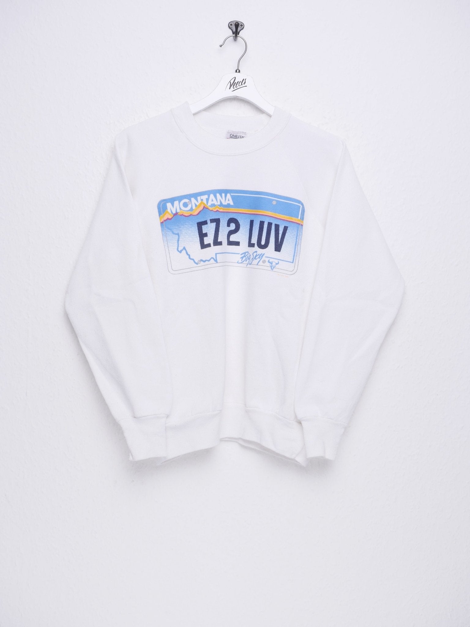 Montana printed Graphic white Sweater - Peeces