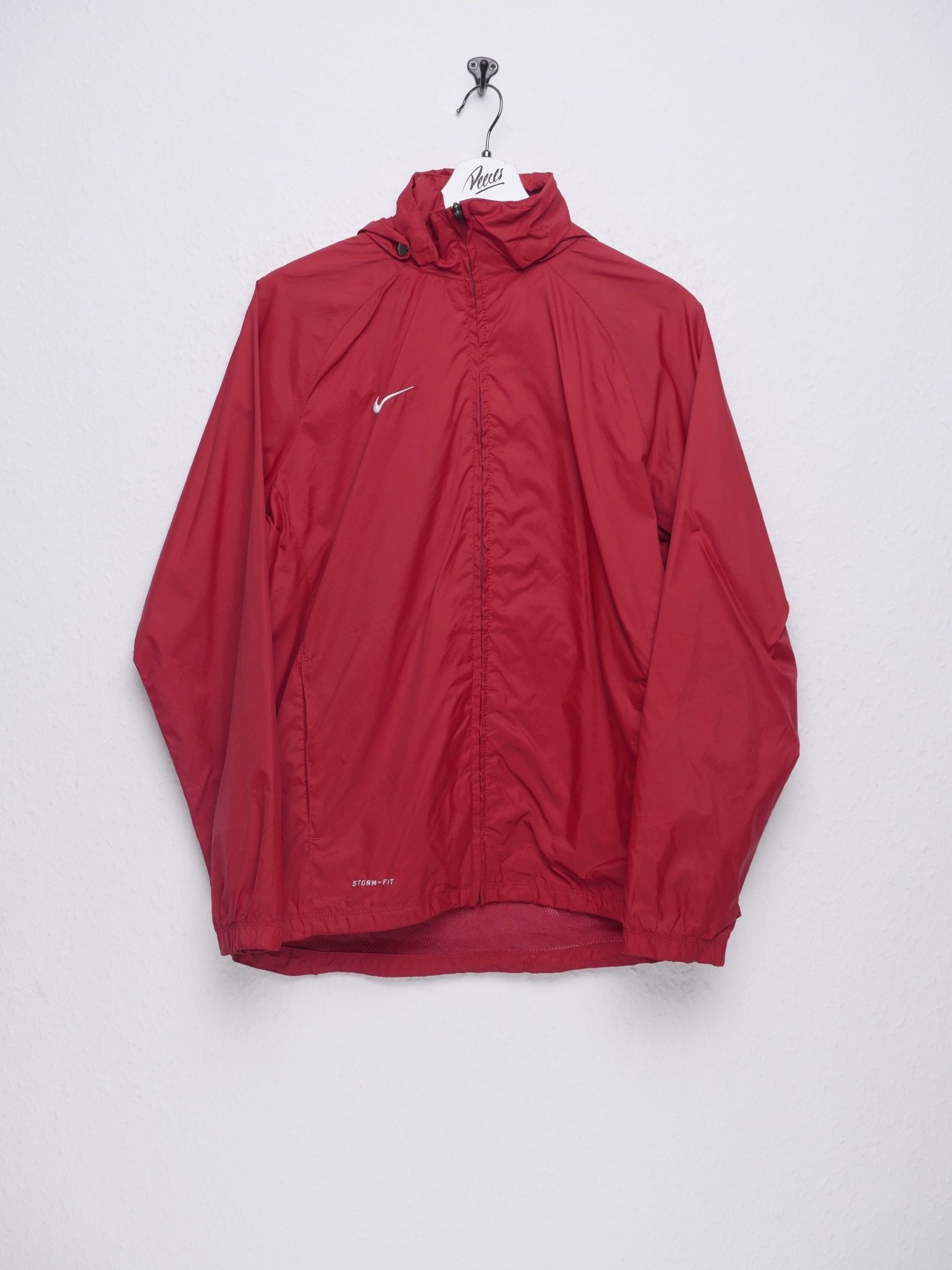 Nike embroidered Swoosh red Track Jacke - Peeces