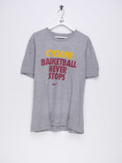 Nike printed Basketball never Stops Spellout Vintage Shirt - Peeces