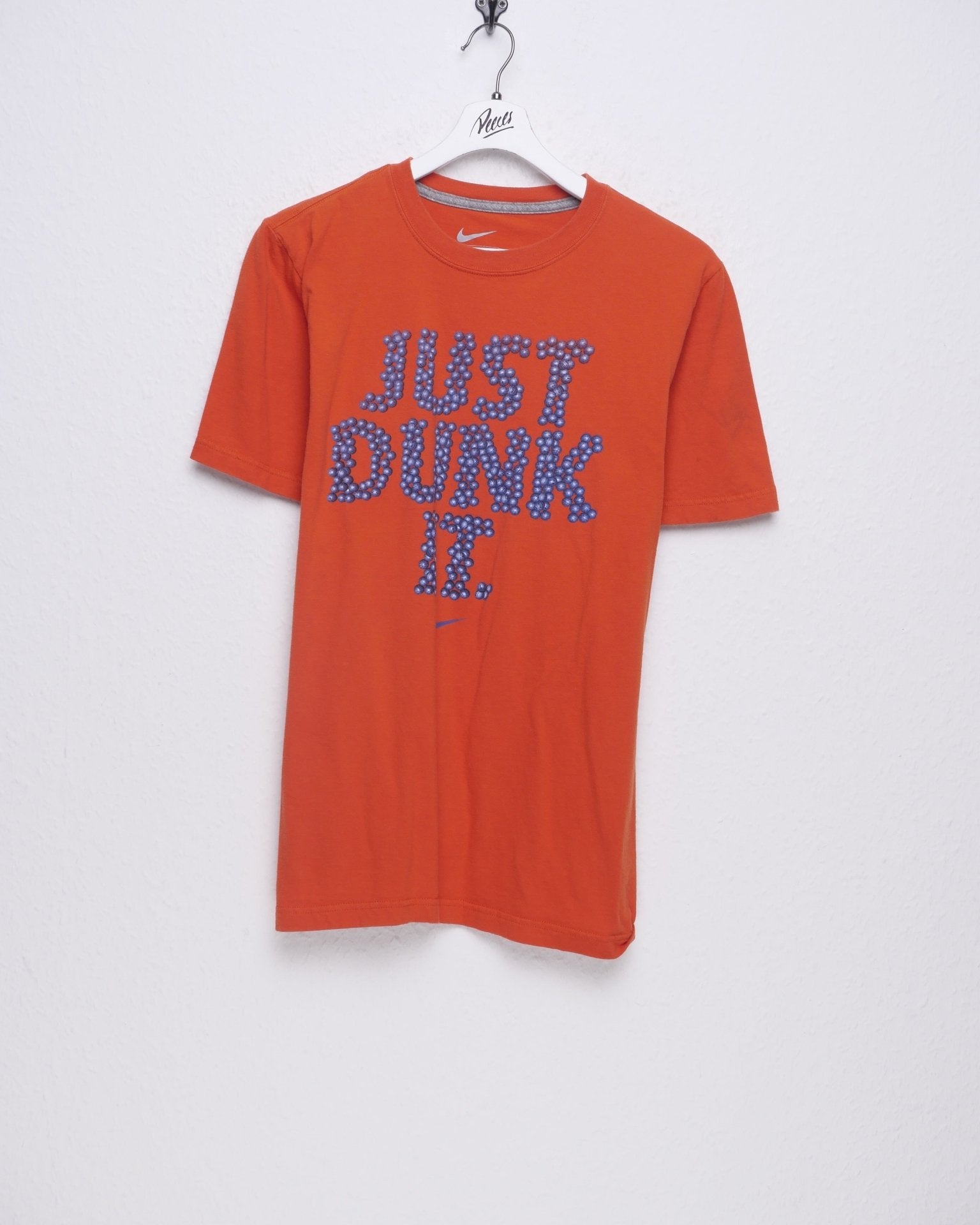 Nike printed 'just dunk it' Spellout washed orange Shirt - Peeces