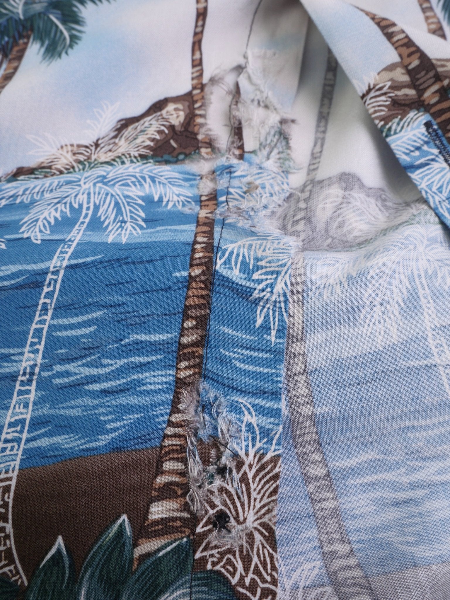 Palm Trees printed Pattern multicolored Kurzarm Hemd - Peeces