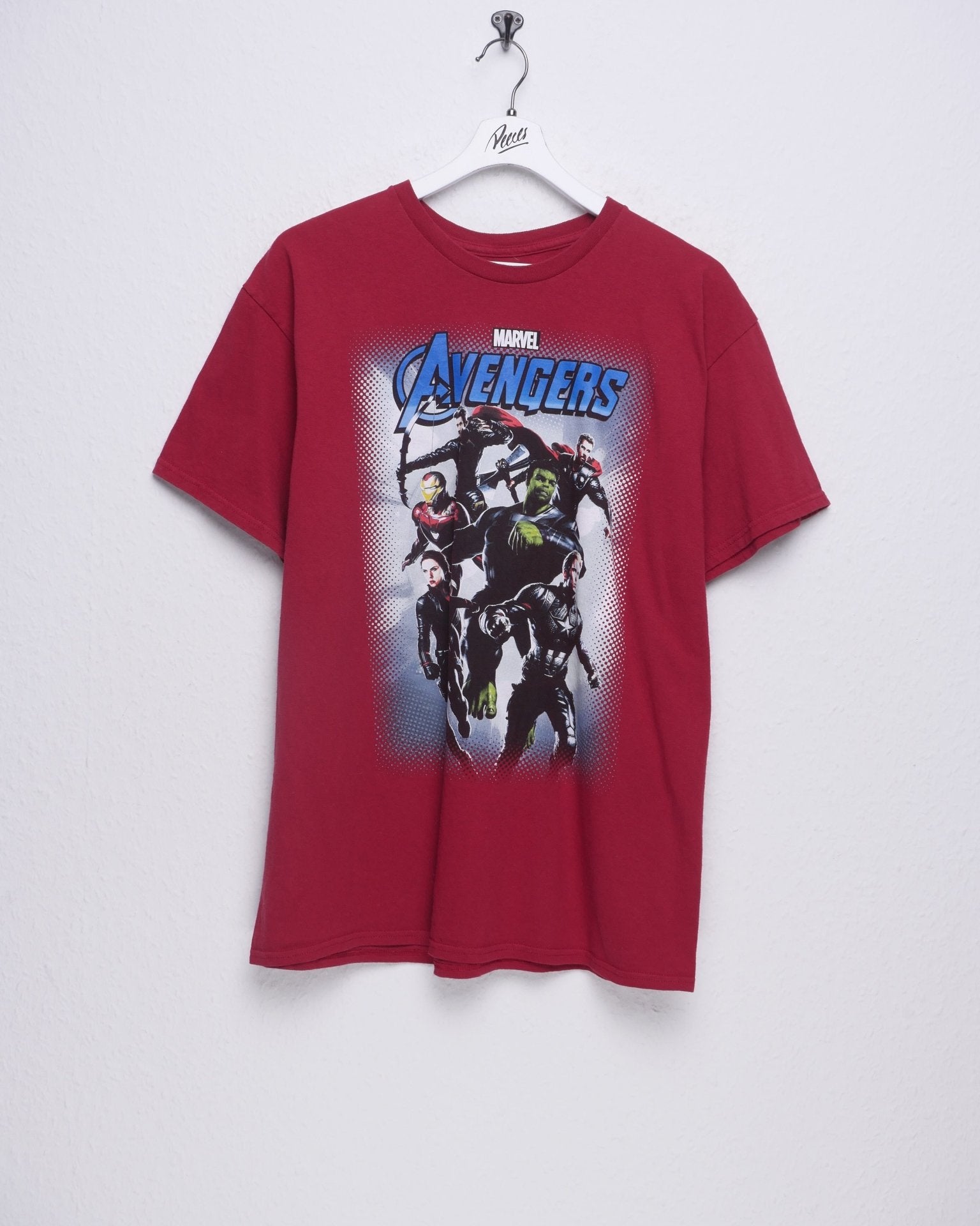 printed Marvel Avengers Graphic red Shirt - Peeces