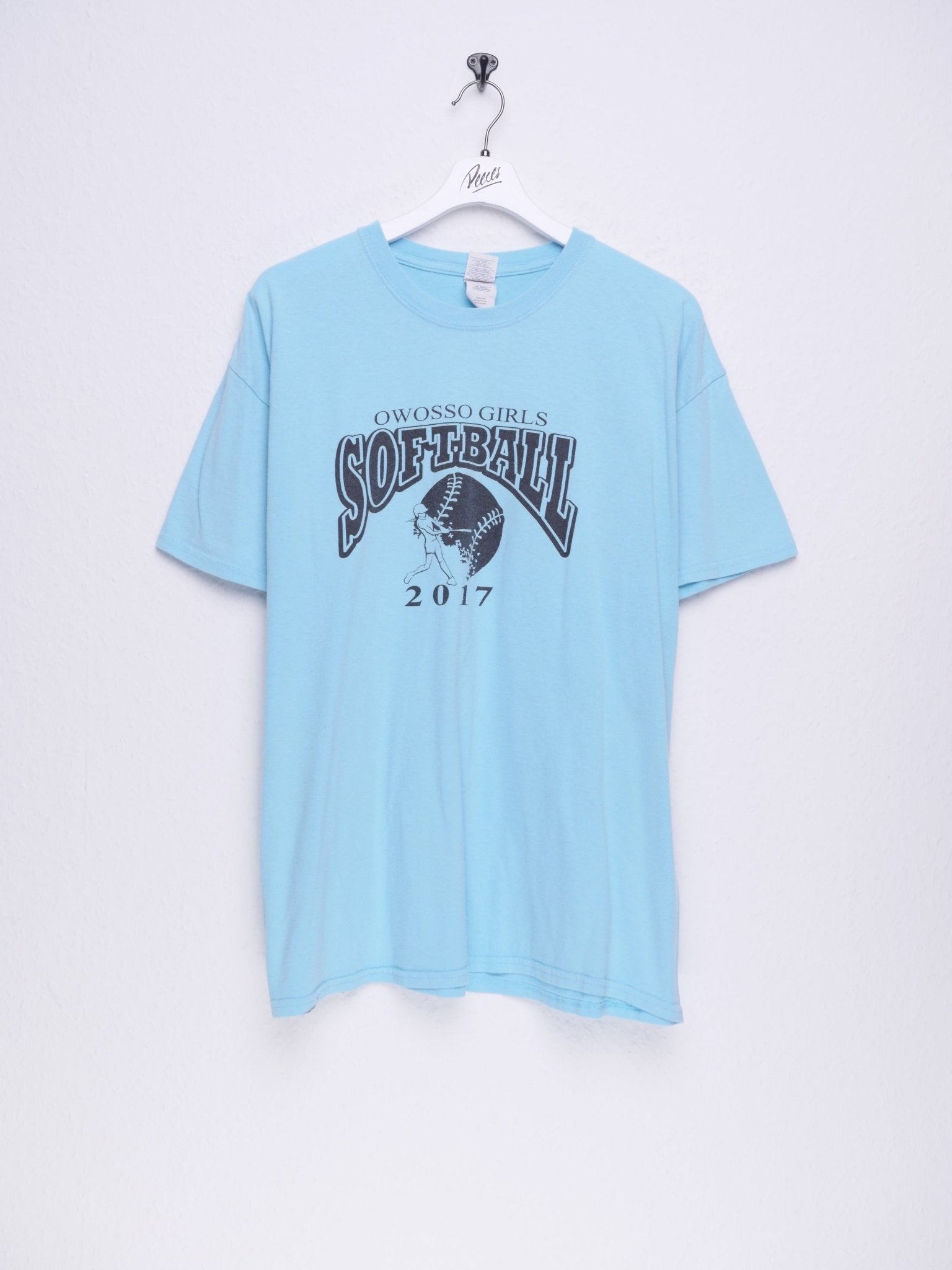 printed 'Owosso Girls Softball' babyblue Shirt - Peeces