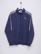 Puma embroidered Big Logo blue Zip Sweater - Peeces