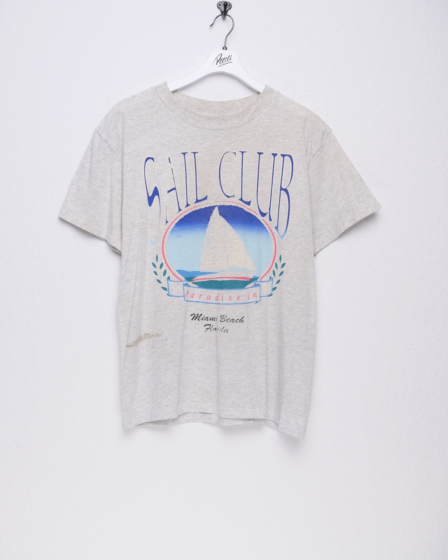Sail Club Miami Beach Florida printed Graphic Shirt - Peeces