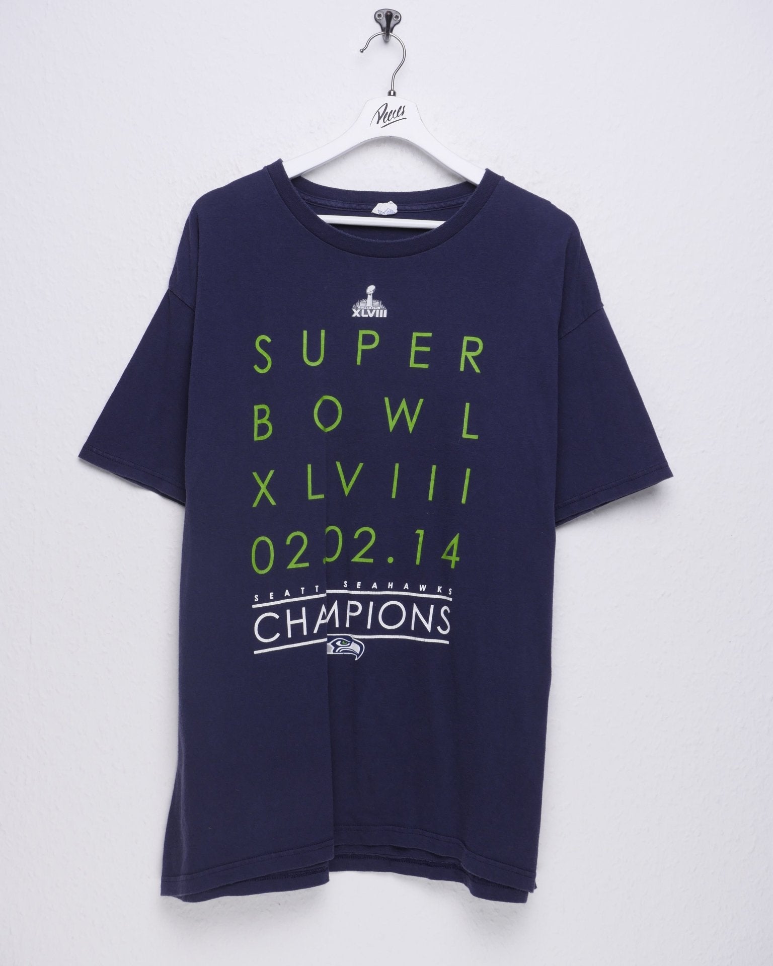 Seattle Seahawks printed Spellout Vintage Shirt - Peeces
