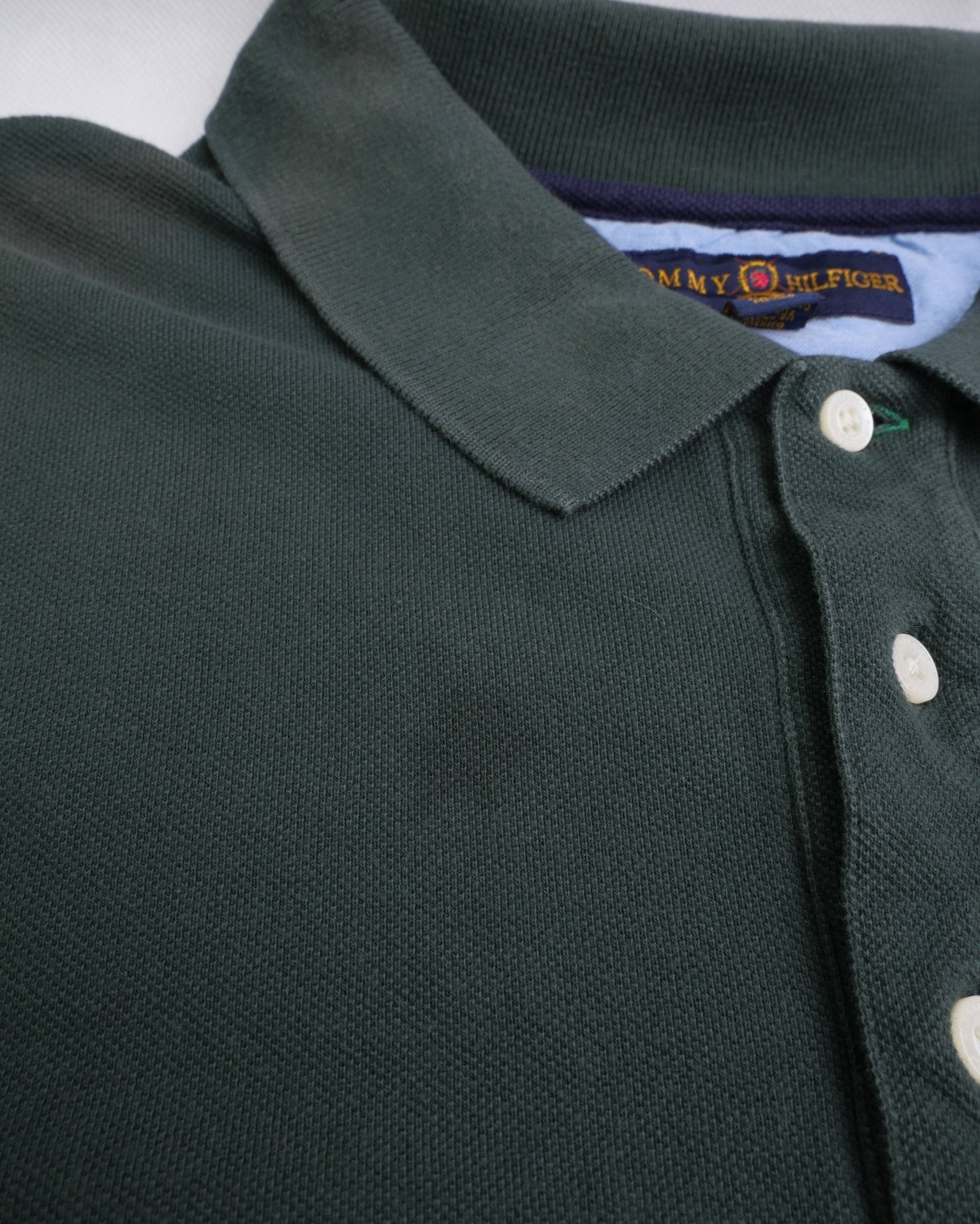 tommy embroidered Logo green S/S Polo Shirt - Peeces