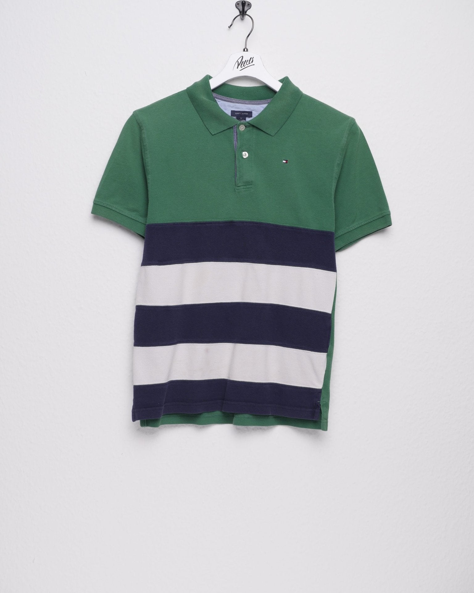 Tommy embroidered Logo three toned Polo Shirt - Peeces
