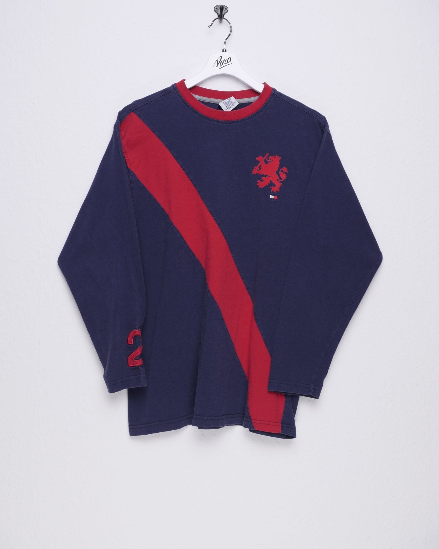 tommy embroidered Logo two toned L/S Shirt - Peeces