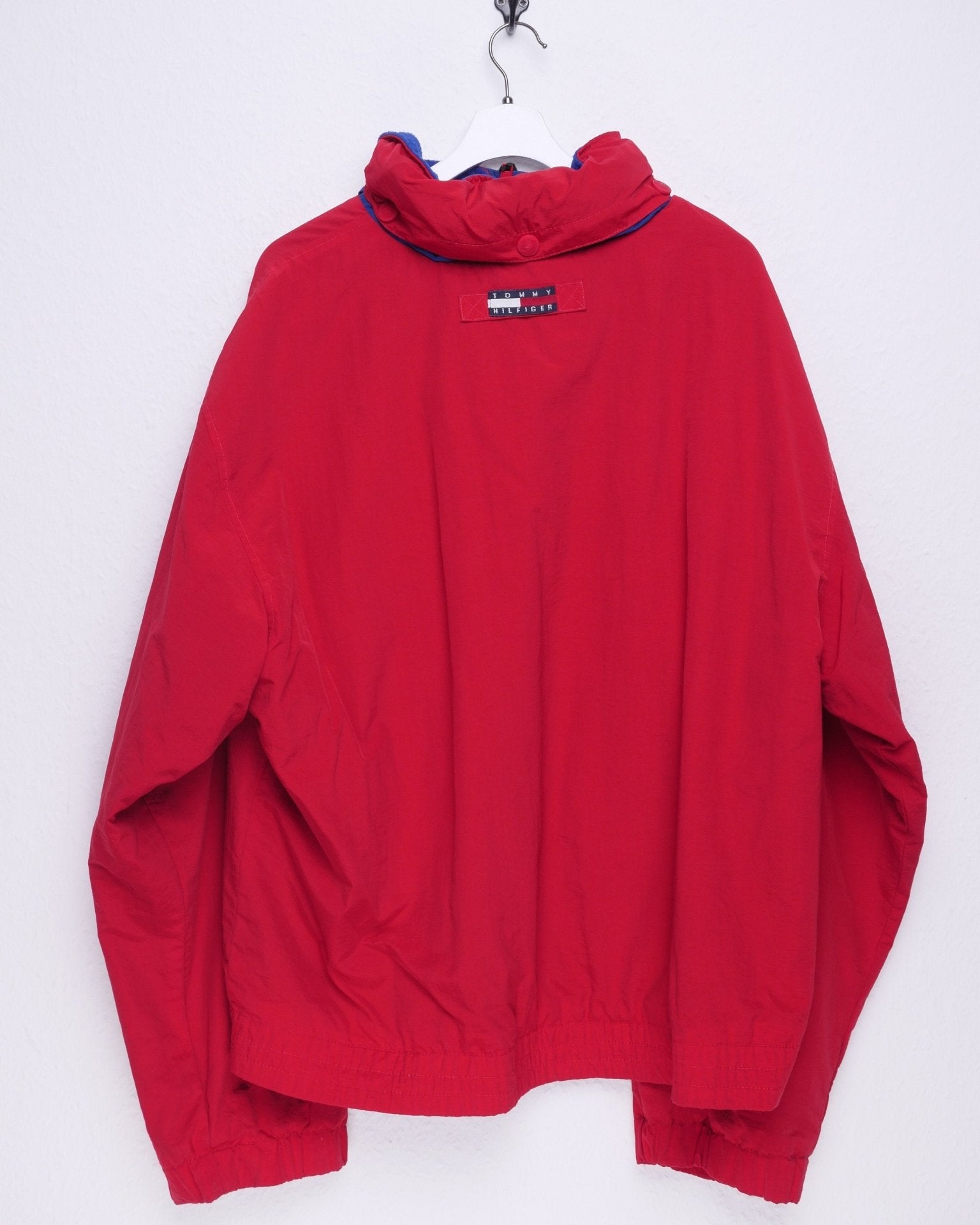 tommy embroidered Logo Vintage oversized red Jacke - Peeces