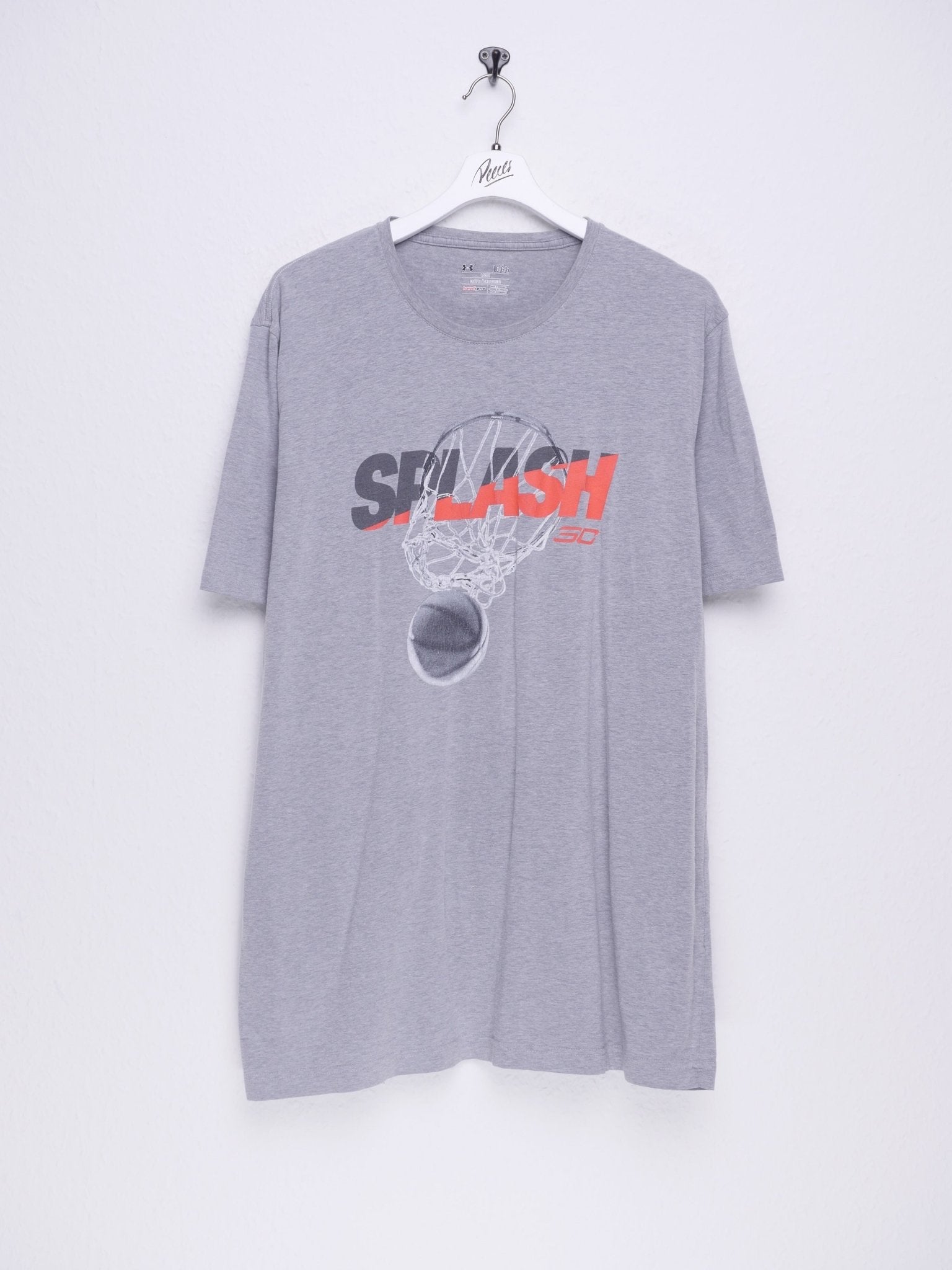 under amour printed Basketball Graphic 'Splash' grey Shirt - Peeces