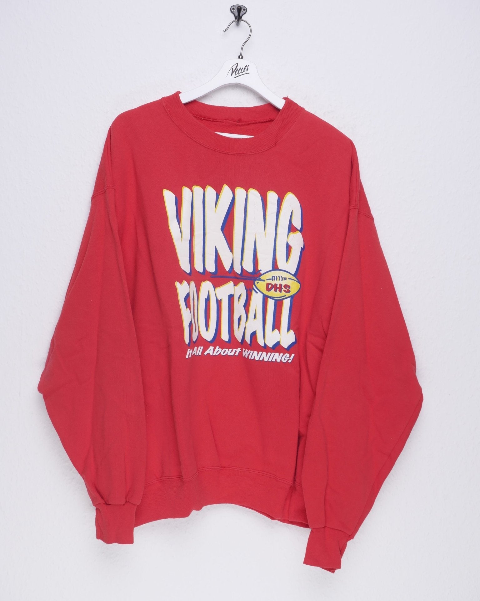 Viking Football printed Spellout Vintage Sweater - Peeces