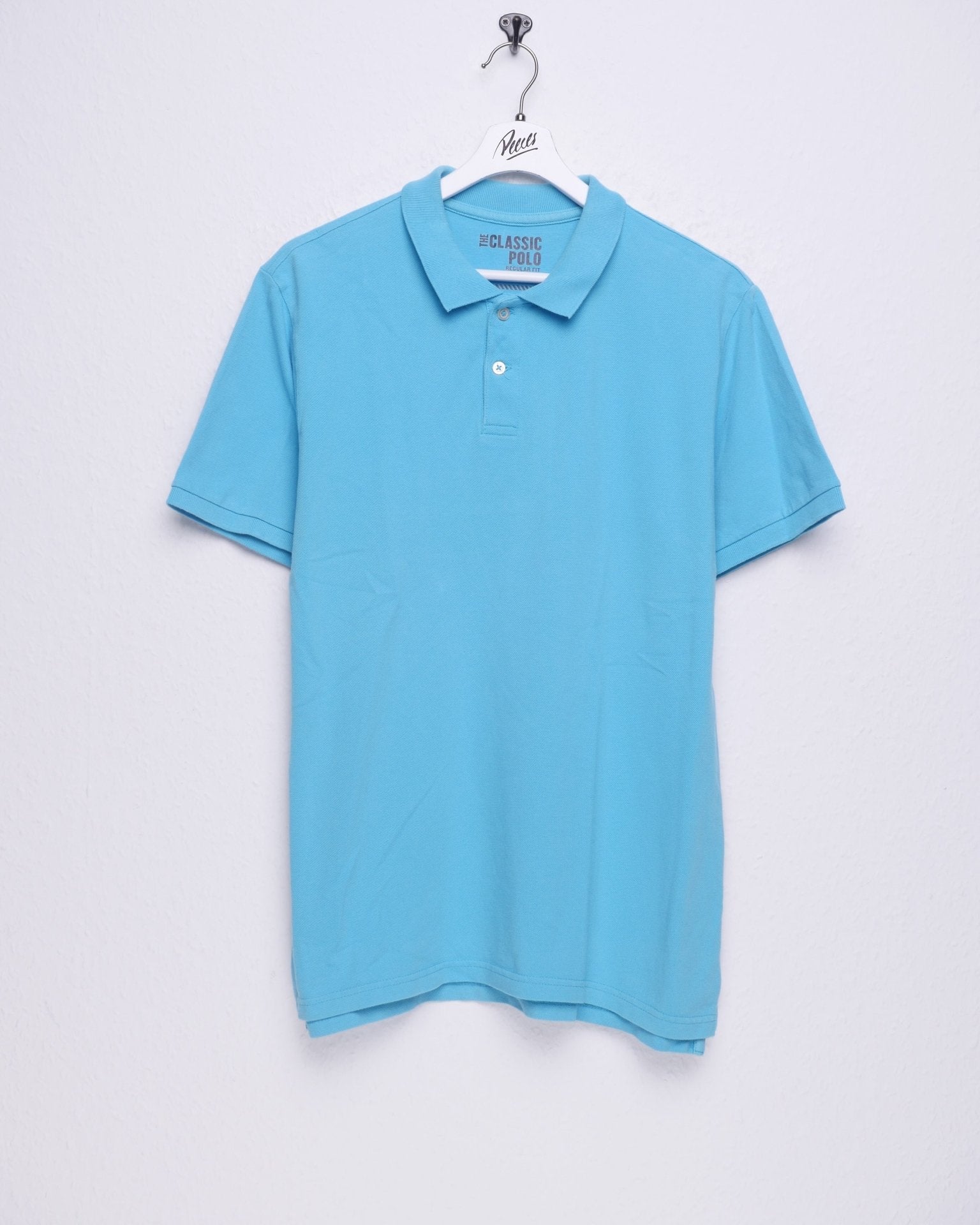 Vintage basic turquoise S/S Polo Shirt - Peeces