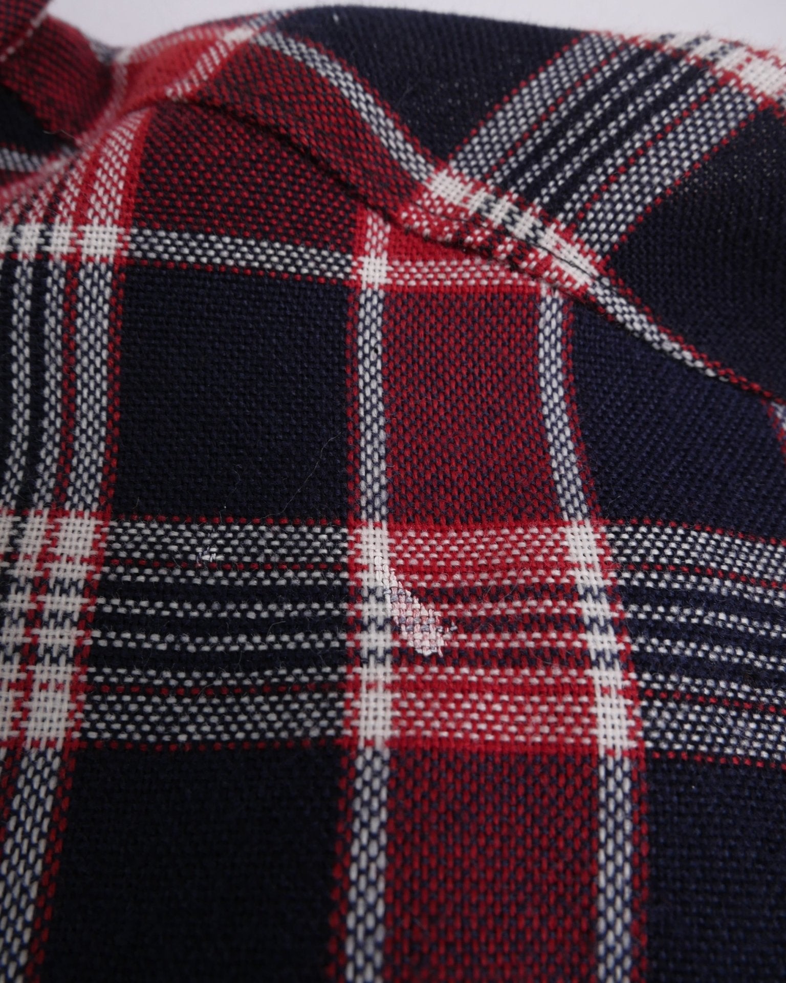 Vintage blue red checkered Flannel Langarm Hemd - Peeces