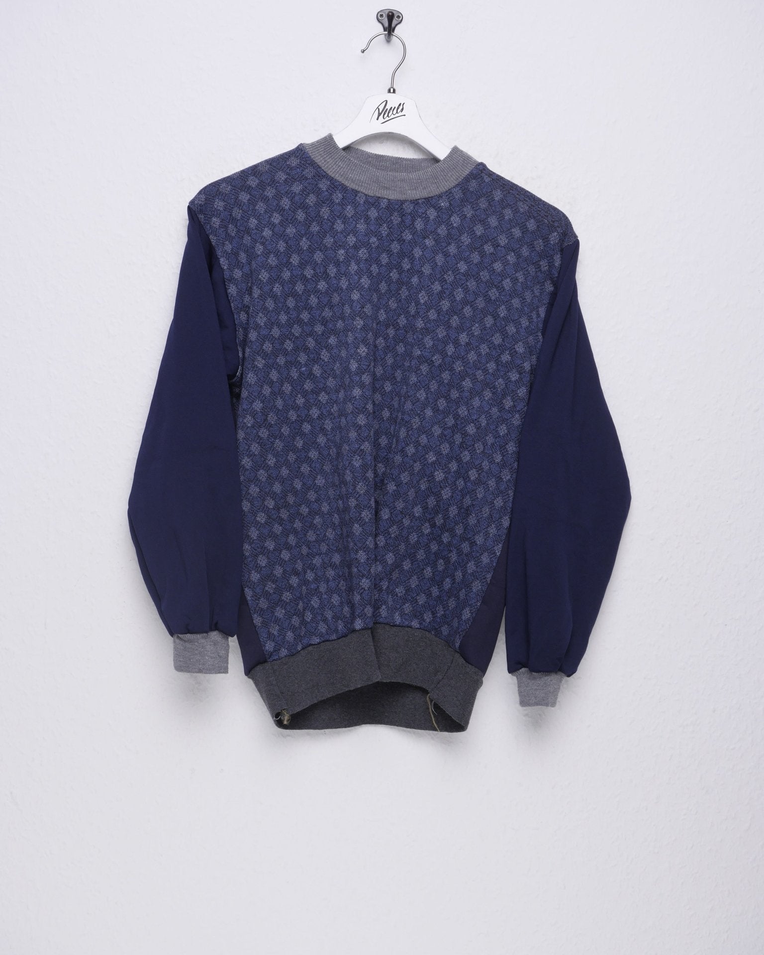 Vintage patterned blue Sweater - Peeces