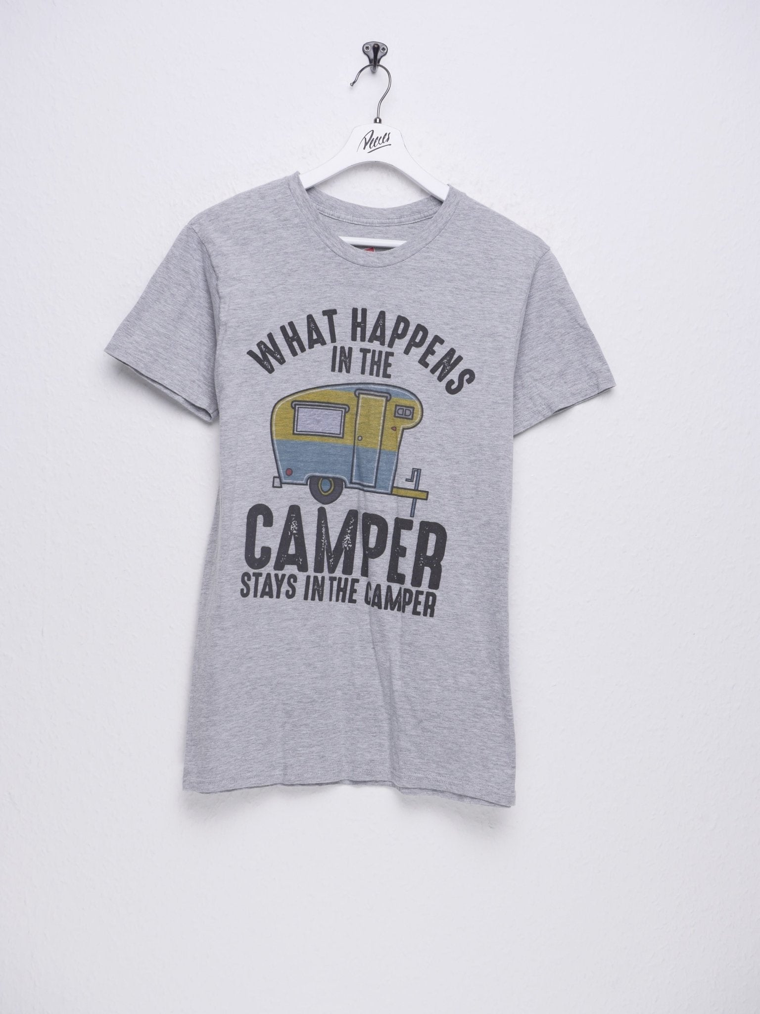 What Happens In The Camper Stays In The Camper Spellout Vintage Shirt - Peeces